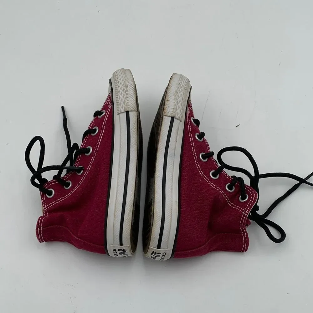 Converse All Star Red High-Top Sneakers with Black Laces kids size 11